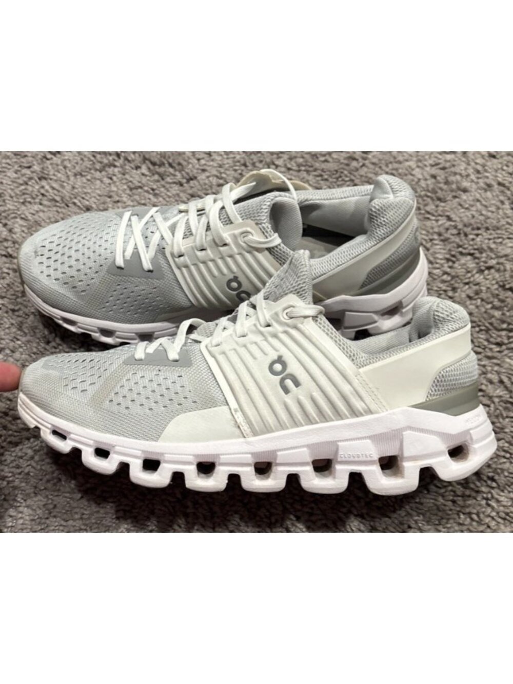 On Cloudswift Shoes Womens Size 8 Gray White Running Athletic Sneaker 41.99579